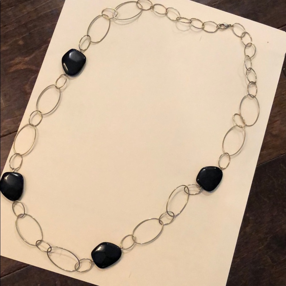 Black Long Chain Necklace